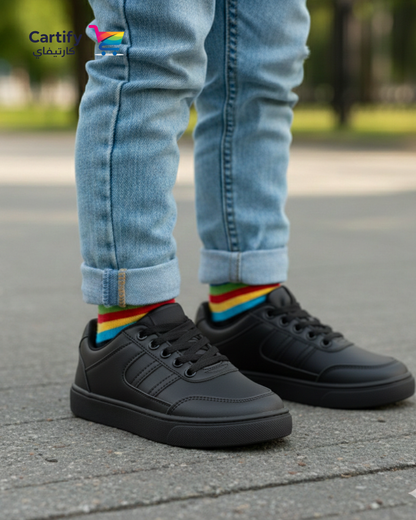 Shoezex Uniform Lace Shoes - All -Black Edition