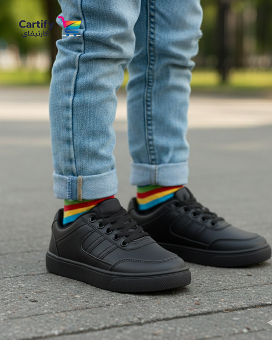 Shoezex Uniform Lace Shoes - All -Black Edition