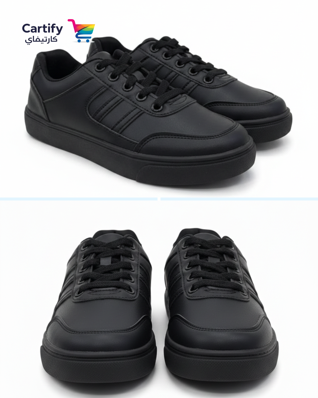 Shoezex Uniform Lace Shoes - All -Black Edition