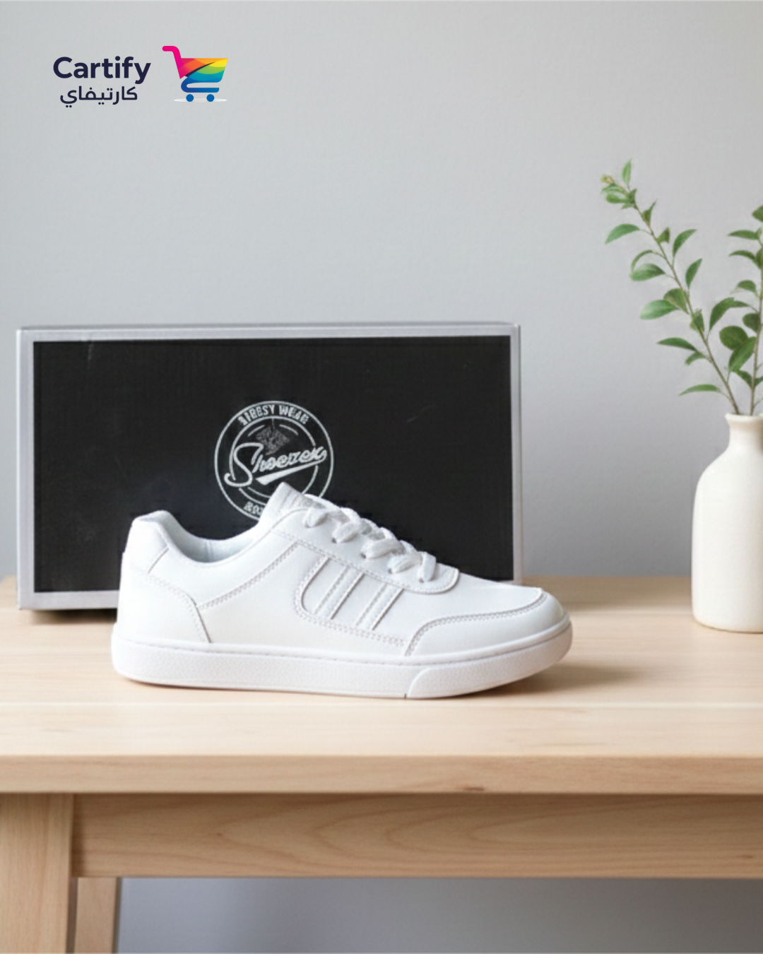 Shoezex Uniform Lace Shoes - All-White Edition