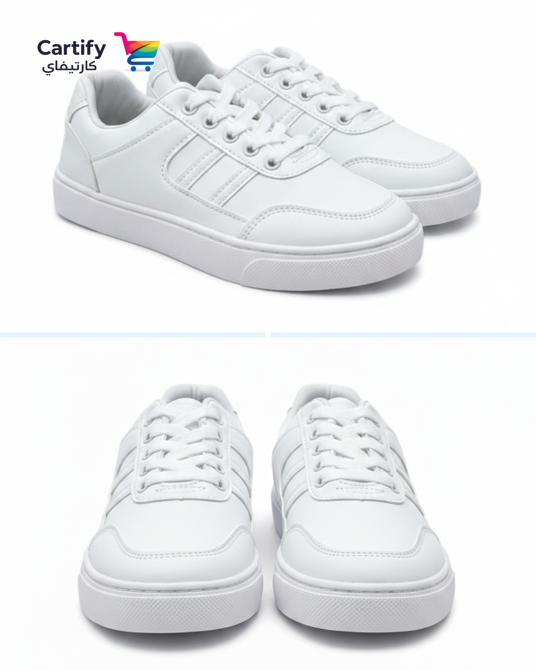 Shoezex Uniform Lace Shoes - All-White Edition