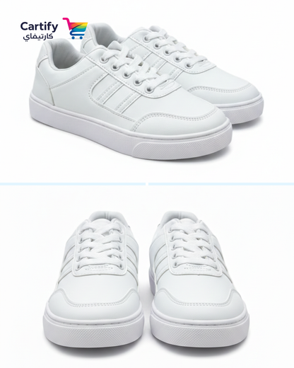 Shoezex Uniform Lace Shoes - All-White Edition