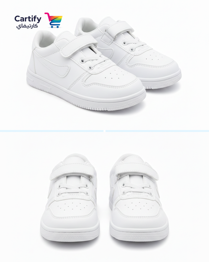 Shoezex Velcro plus lace shoes – All-White Edition