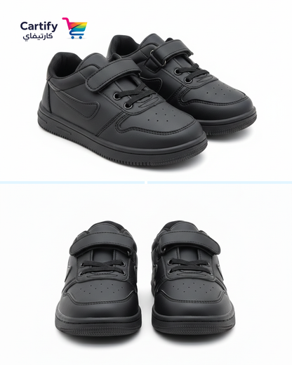Shoezex Velcro plus lace shoes - All -Black Edition