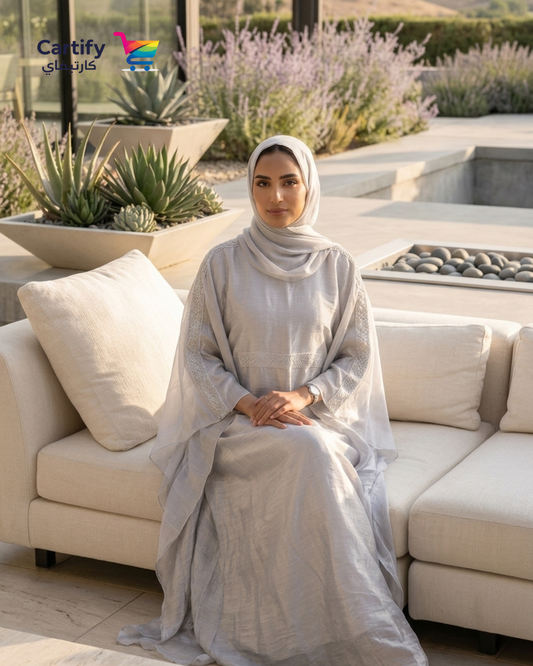Celestial Shimmer Farasha Abaya Set