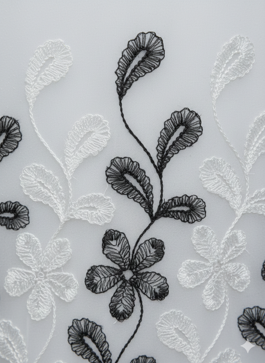 The Flora Noir Abaya Set