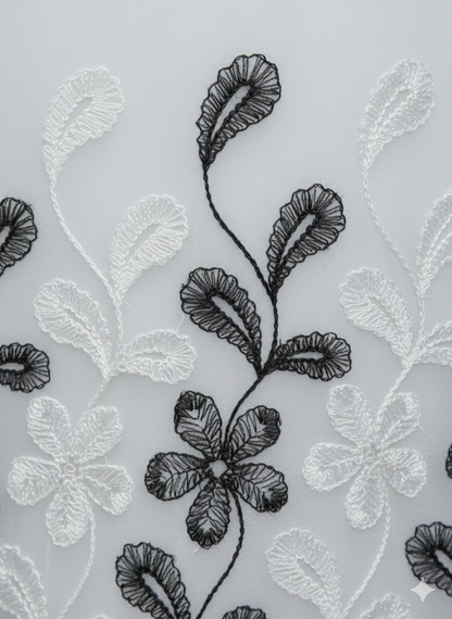 The Flora Noir Abaya Set