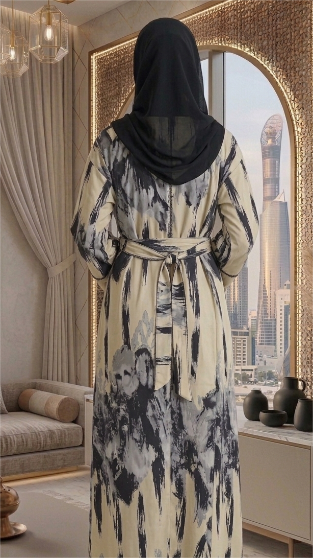 The Midnight Ink Kimono Abaya
