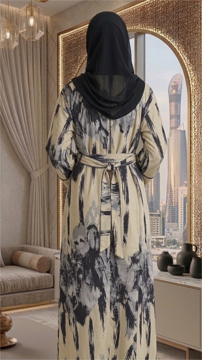 The Midnight Ink Kimono Abaya