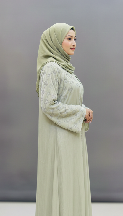 The Zayna Sage Abaya—Sage Green