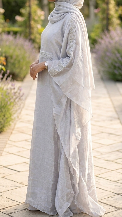 Celestial Shimmer Farasha Abaya Set