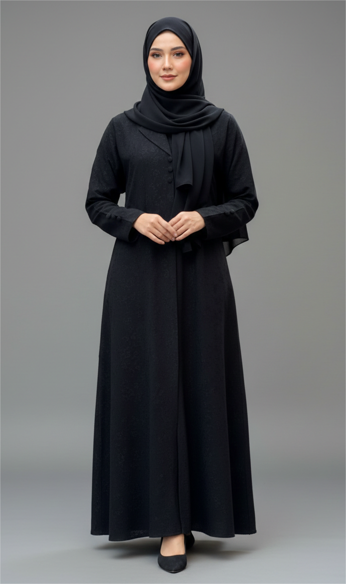 The Executive Noir Tailored Abaya