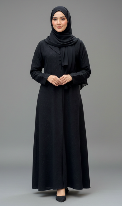 The Executive Noir Tailored Abaya