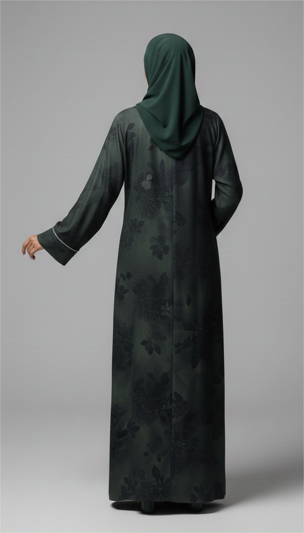 The Emerald Pleat Abaya Set
