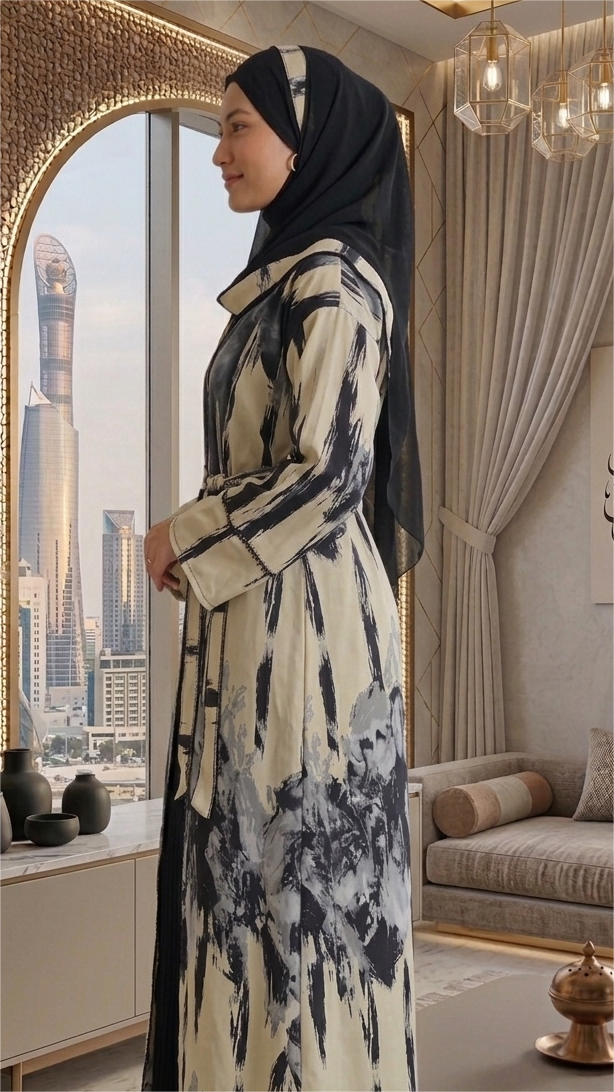 The Midnight Ink Kimono Abaya