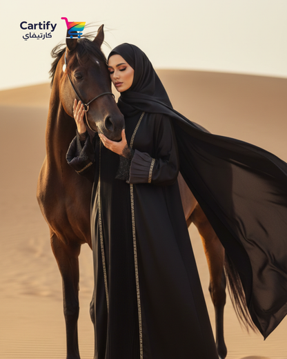 The Midnight Noor Pleated Abaya