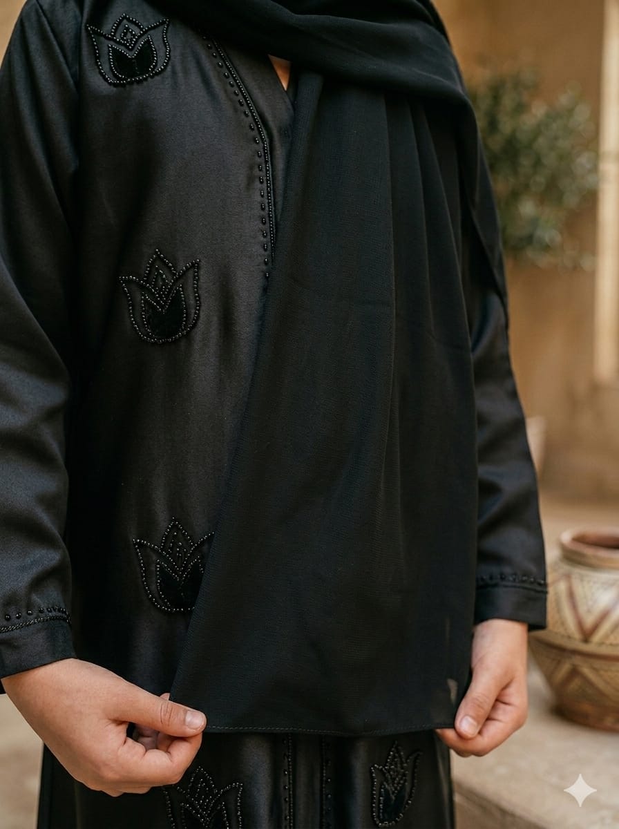 Kids' Tulip Embellished Abaya